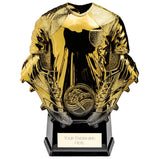 Invincible Football Heavyweight Shirt Gold & Carbon Black - PA24006