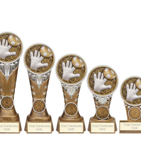 Ikon Tower Goalkeeper Award Antique Silver & Gold - PA24154