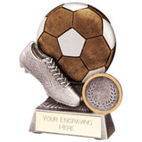 Exodus Football Boot & Ball Award Antique Gold & Silve - RF24054