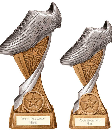 Screamer Football Boot Award Antique Gold & Silver - RF24056