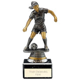 Cyclone Football Player Female Antique Silver - TR24552