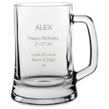 Personalised engraved tankard