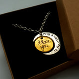 I love you to the moon & back pendant