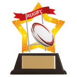 Mini-Star Rugby Acrylic Plaque - AC19686