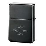 Personalised stainless steel black ice hash leaf lighter