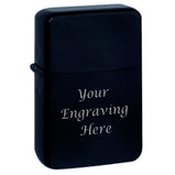 Engraved black brass star lighter