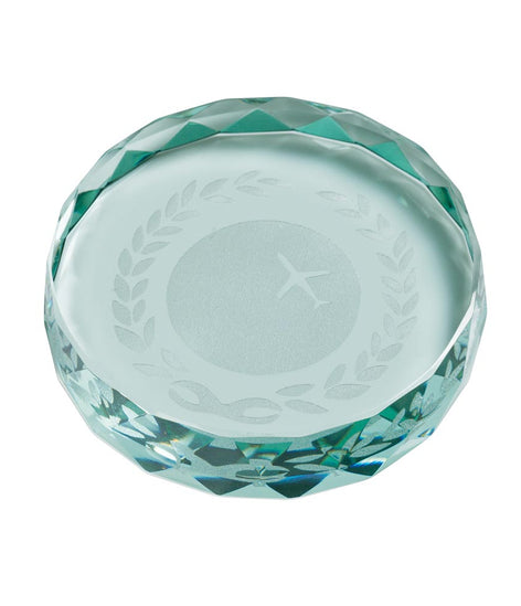 Saturn Jade Glass Paperweight -CR16221