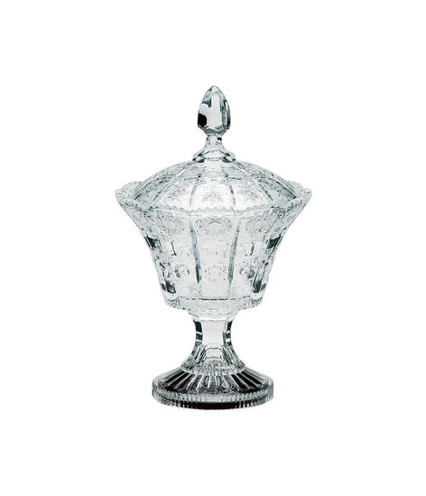 Lindisfarne St Benedict Crystal Vase & Lid-CR17006