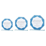 Jade Vortex Glass Award Blue & Silver - CR17095