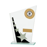 Mega Star Multisport Jade Glass Award Black & Silver -CR17528