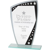 Cosmic Mirror Glass Award Black & Silver -CR18116