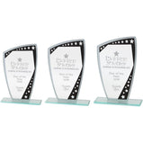 Cosmic Mirror Glass Award Black & Silver -CR18116