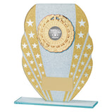 Tri-Star Glitter Glass Award Gold & Silver -CR19615