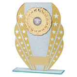 Tri-Star Glitter Glass Award Gold & Silver -CR19615