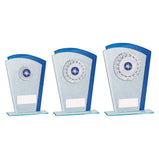 Polaris Glitter Glass Award Silver & Blue -CR19618