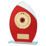 Draco Glitter Glass Award Red -CR19620