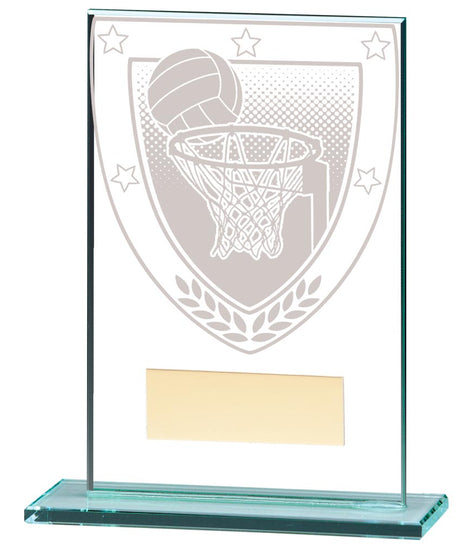 Millennium Netball Jade Glass Award - CR20386