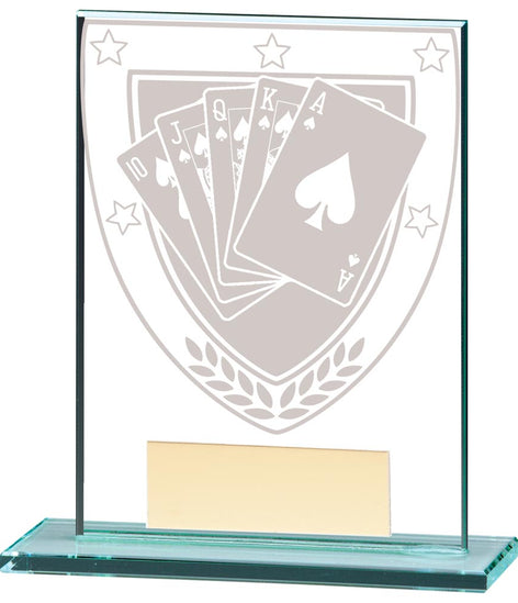 Millennium Poker Jade Glass Award - CR20387