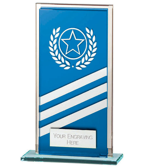 Talisman Mirror Glass Award Blue/Silver -CR22009