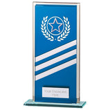 Talisman Mirror Glass Award Blue/Silver -CR22009