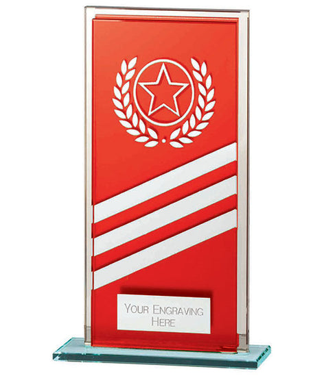 Talisman Mirror Glass Award Red/Silver -CR22010