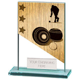 Mustang Lawn Bowls Jade Glass Award - CR22211