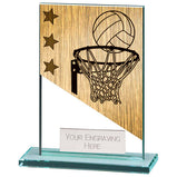 Mustang Netball Jade Glass Award - CR22214