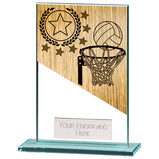 Mustang Netball Jade Glass Award - CR22214