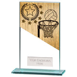 Mustang Netball Jade Glass Award - CR22214