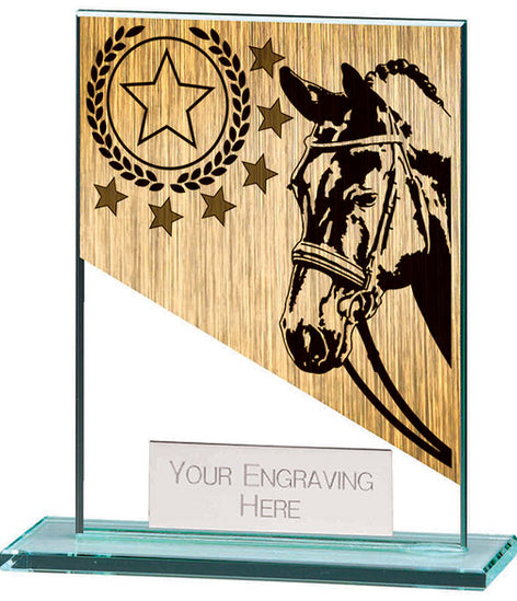 Mustang Equestrian Jade Glass Award - CR22215