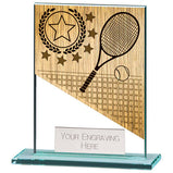 Mustang Tennis Jade Glass Award - CR22219