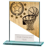 Mustang Basketball Jade Glass Award -CR22222