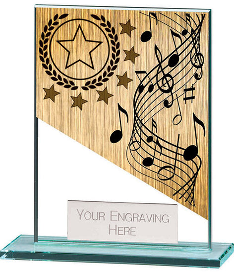 Mustang Music Jade Glass Award - CR22228