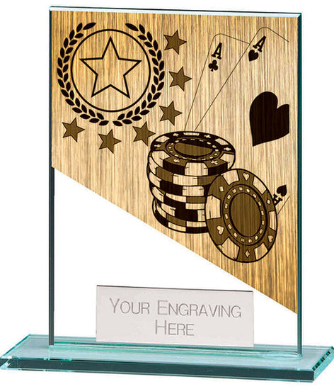 Mustang Poker Jade Glass Award - CR22234