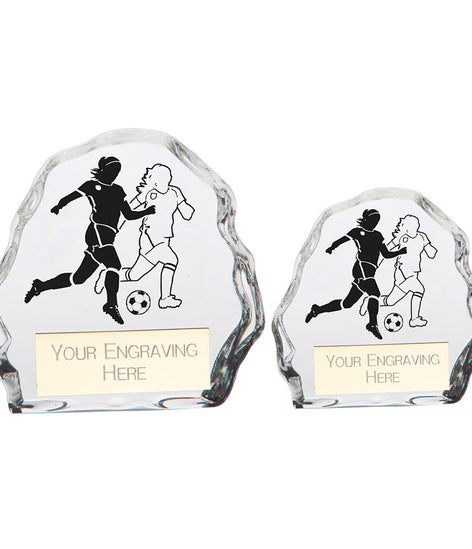 Mystique Football Female Glass Award - CR22236