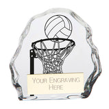 Mystique Netball Glass Award - CR22246