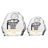 Mystique Netball Glass Award - CR22246