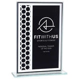 Titanium Mirrored Glass Award Black - CR23079