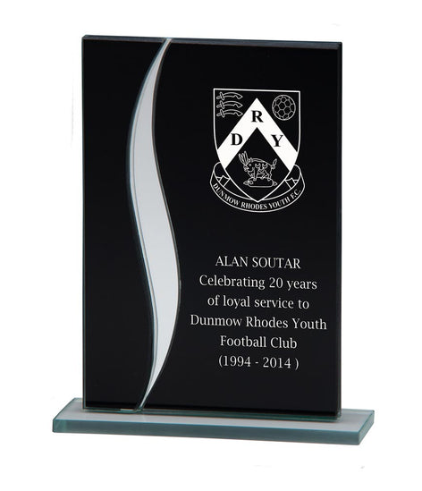 Spirit Mirror Glass Award Black & Silver -CR4014