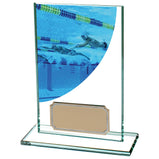 Colour Curve Swimming Jade Glass Award -CR4828