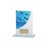 Colour Curve Swimming Jade Glass Award -CR4828