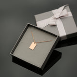 Dazzle Engraved Rose Gold Necklace