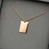 Dazzle Engraved Rose Gold Necklace