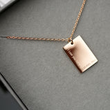 Dazzle Engraved Rose Gold Necklace