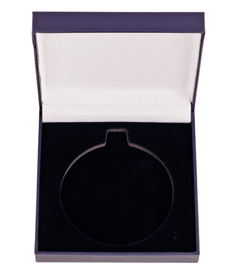 Classic Leatherette Medal Box Blue-MB0322