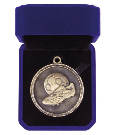 Power Boot Football Medal Box Antique Bronze - MB19624