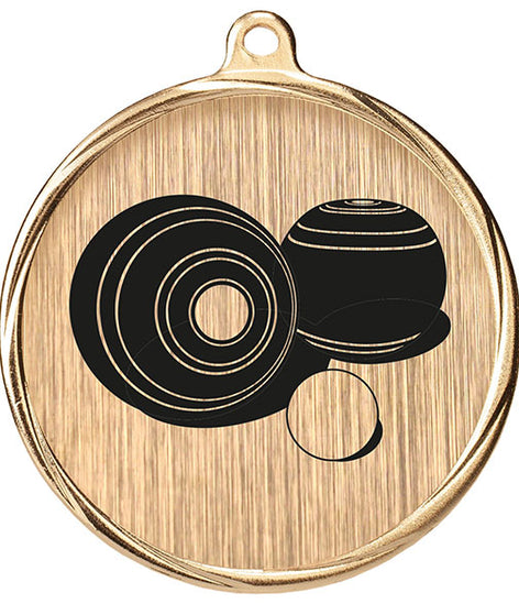 Aurum Lawn Bowls Medal Gold - MM22588