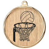 Aurum Netball Medal Gold - MM22592