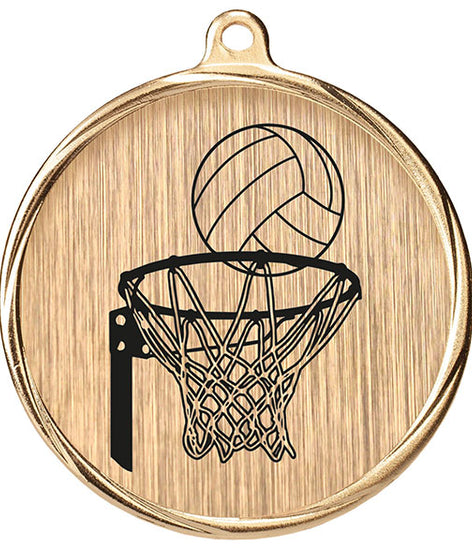 Aurum Netball Medal Gold - MM22592