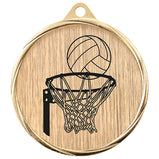 Aurum Netball Medal Gold - MM22592